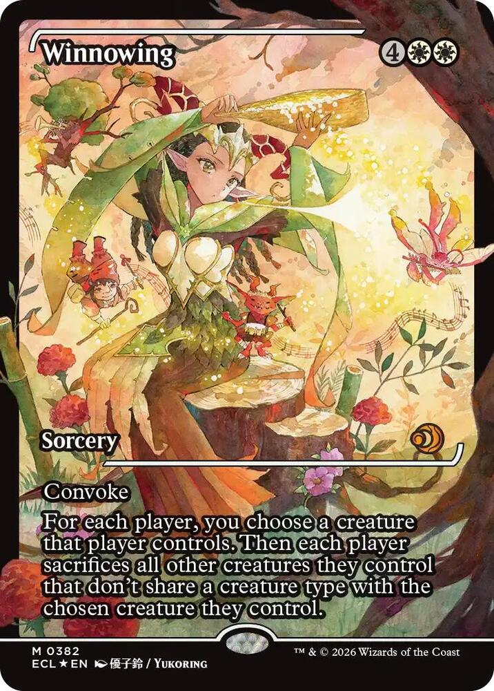 MTG Lorwyn Eclipsed 382 Winnowing (Showcase) M NM Foil