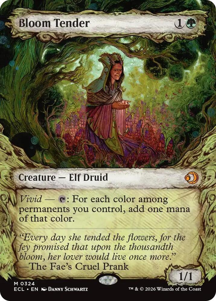 MTG Lorwyn Eclipsed 324 Bloom Tender () (Showcase) M NM Foil