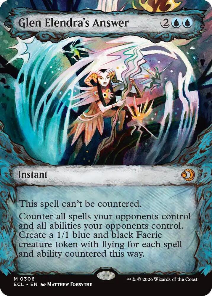 MTG Lorwyn Eclipsed 306 Glen Elendra's Answer (Showcase) M NM
