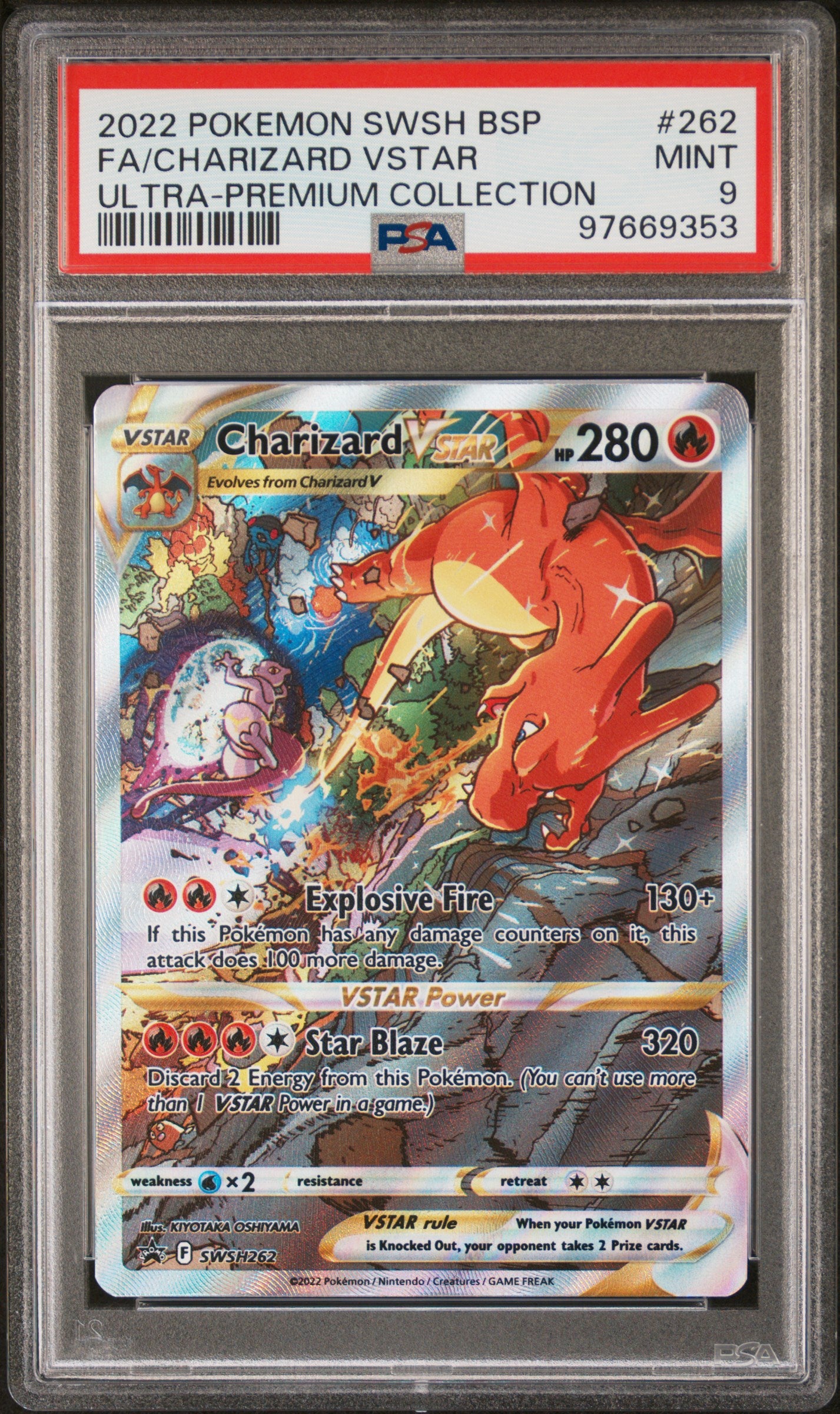 2022 Pokemon Swsh Black Star Promo #262 Fa/Charizard Vstar PSA 9