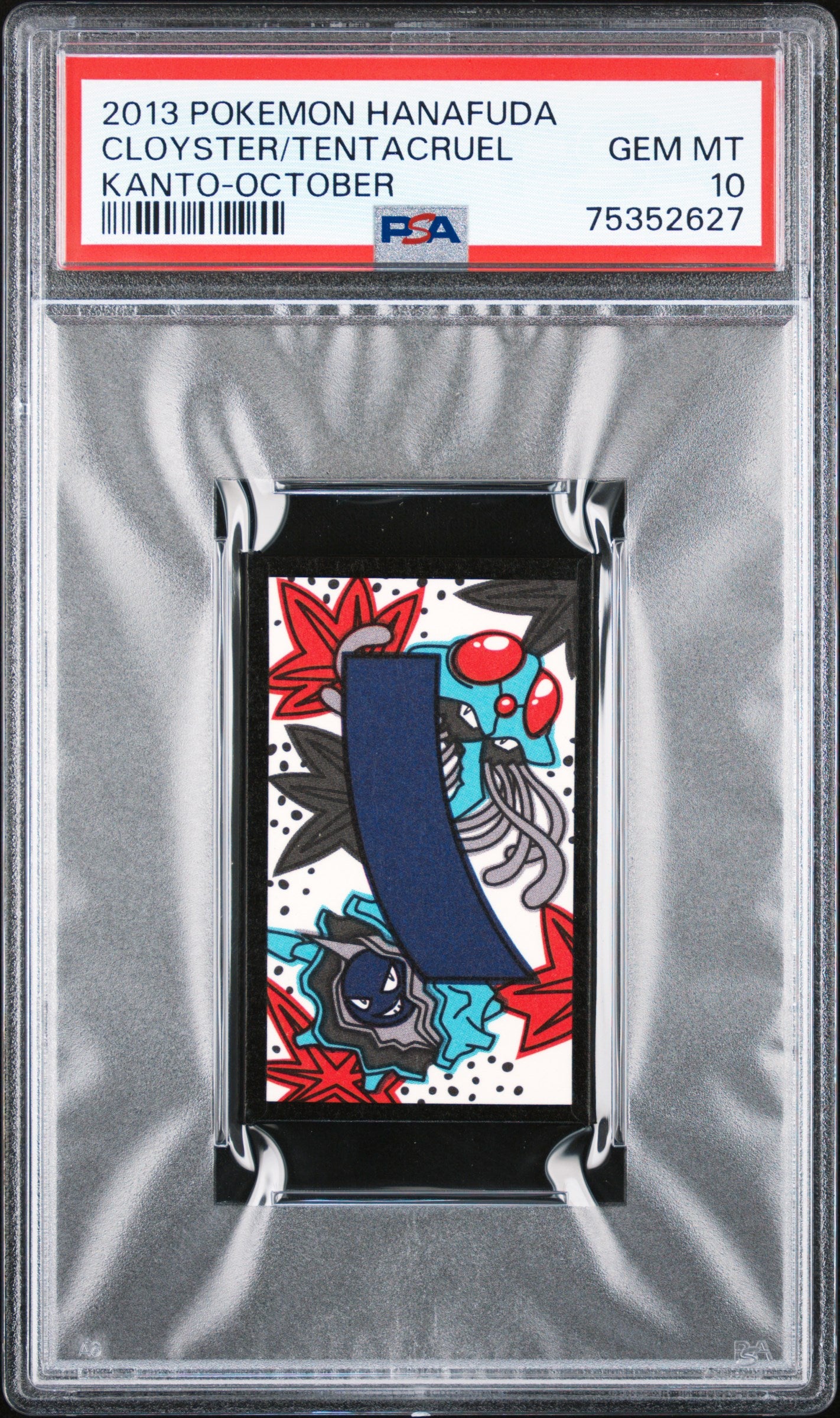 2013 Pokemon Hanafuda Kanto Cloyster/Tentacruel Kanto-October PSA 10