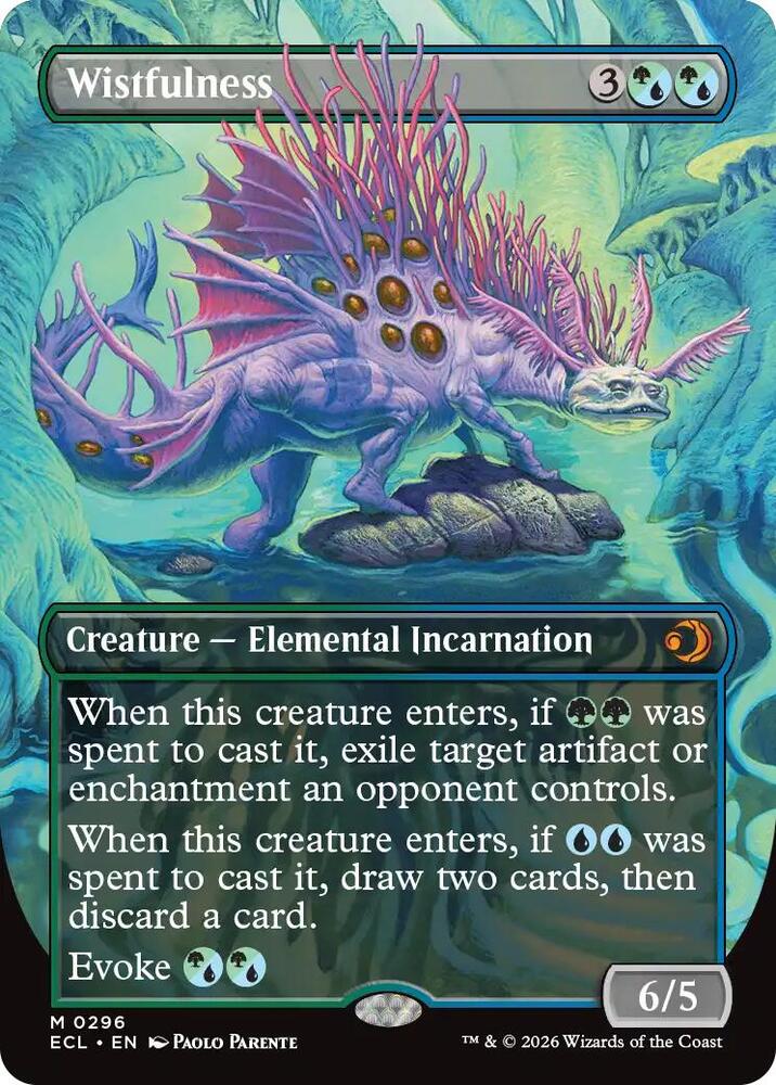 MTG Lorwyn Eclipsed 296 Wistfulness (Borderless) M NM Foil