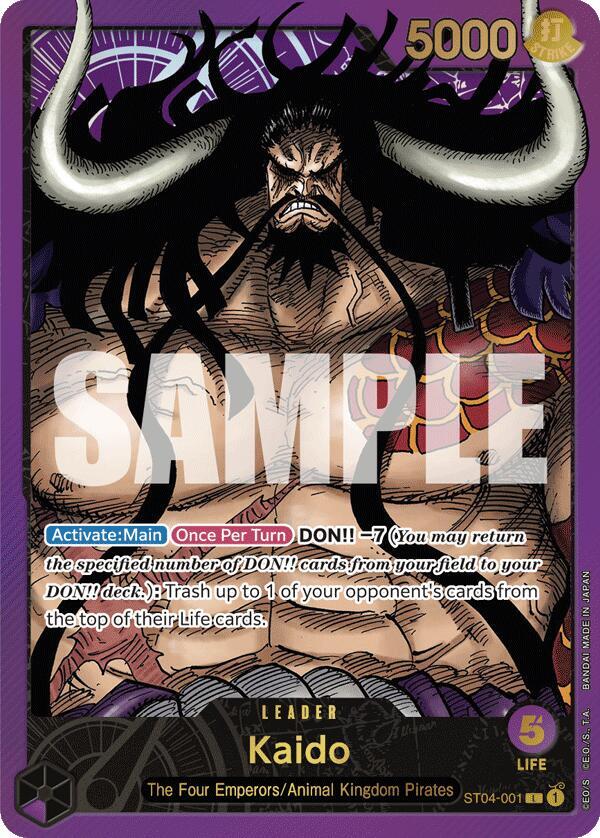 Kaido (PCC Leader) ST04-001 (One Piece Promotion Cards)  - Foil