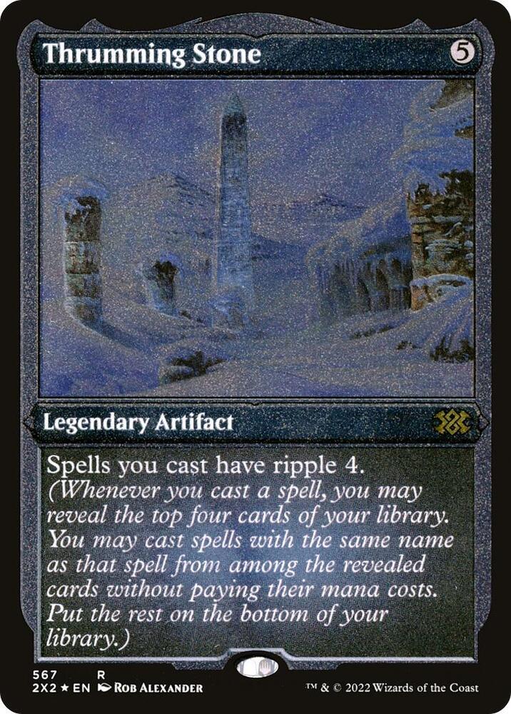 Thrumming Stone Foil Etched 567 (Double Masters 2022)  - Foil