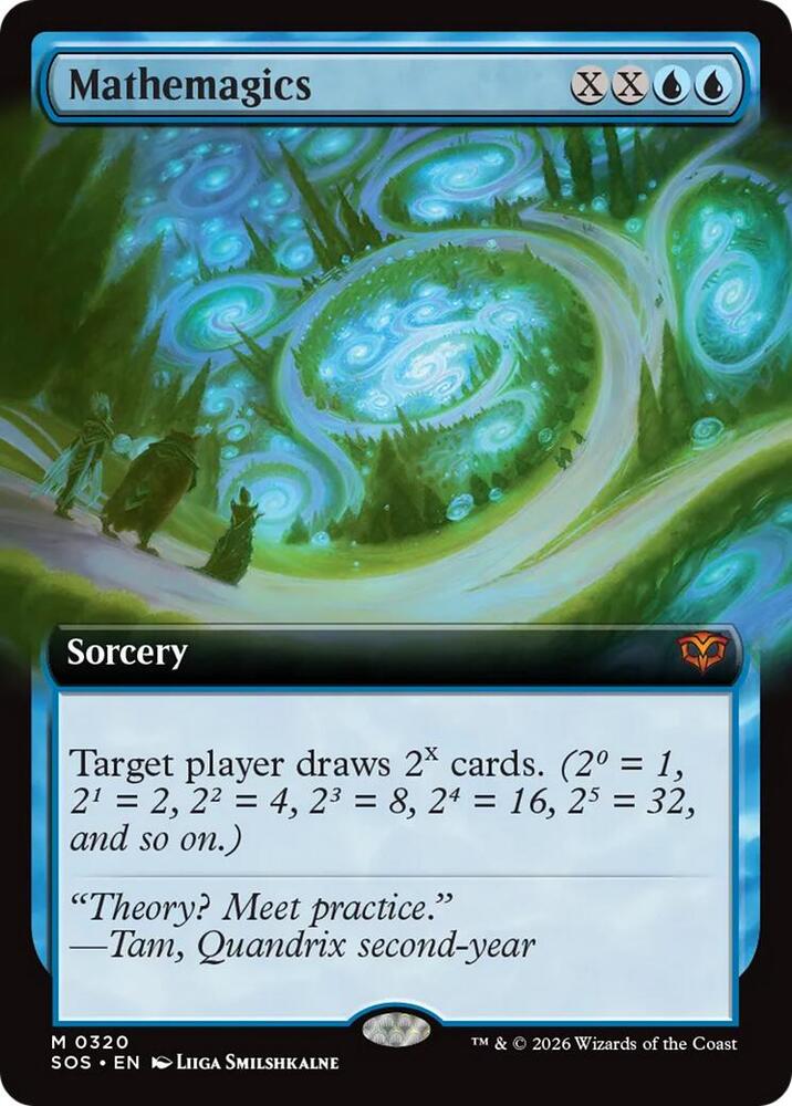 MTG Secrets of Strixhaven 320 Mathemagics (Extended Art) M NM