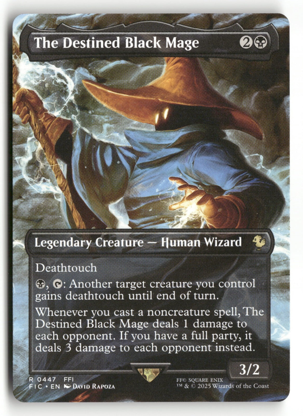 MTG Commander: FINAL FANTASY 447 The Destined Black Mage (Borderless) R