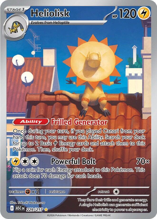 2026 Pokemon ME: Ascended Heroes 229/217 Heliolisk -  Illustration Rare