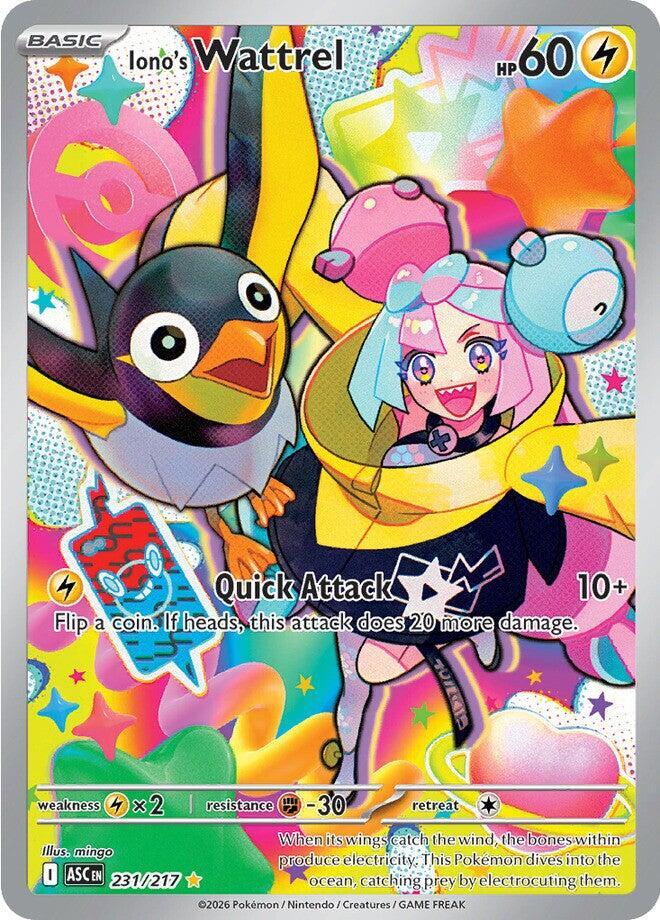 2026 Pokemon ME: Ascended Heroes 231/217 Iono's Wattrel - Illustration Rare