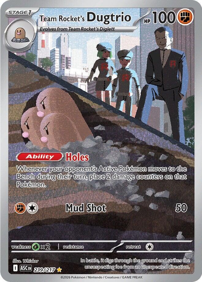 2026 Pokemon ME: Ascended Heroes 239/217 Team Rocket's Dugtrio -  IR