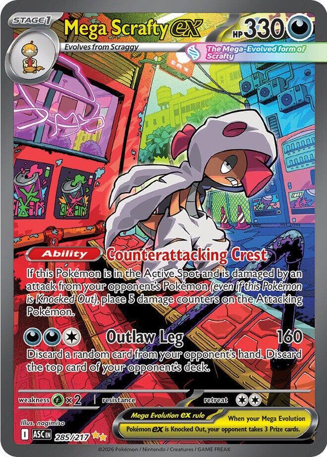 2026 Pokemon ME: Ascended Heroes 285/217 Mega Scrafty ex - SIR