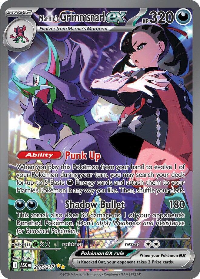 2026 Pokemon ME: Ascended Heroes 287/217 Marnie's Grimmsnarl ex SIR