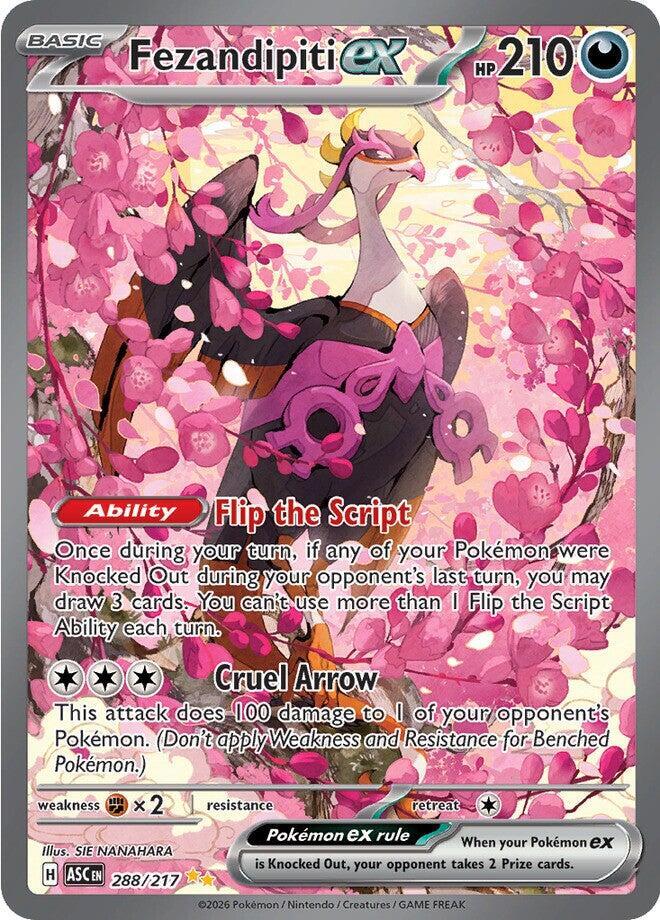 2026 Pokemon ME: Ascended Heroes 288/217 Fezandipiti ex - SIR