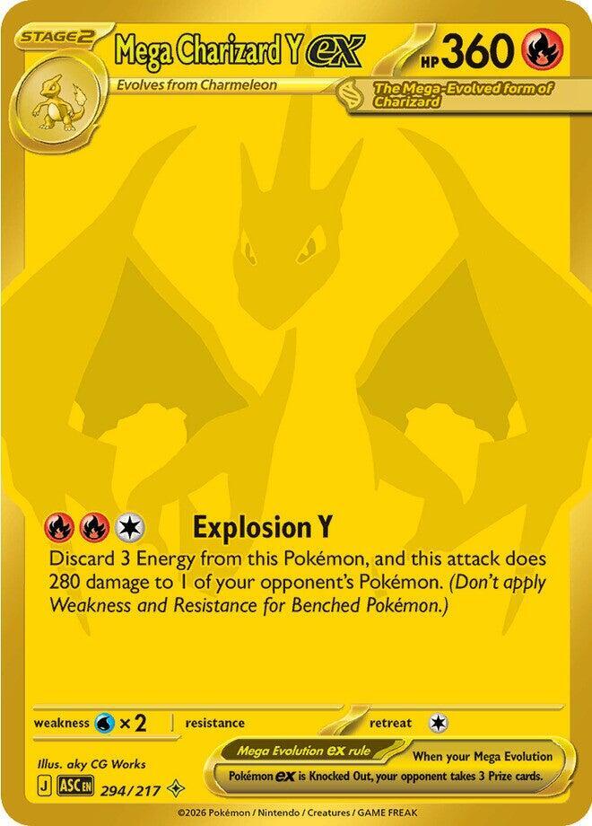 2026 Pokemon ME: Ascended Heroes 294/217 Mega Charizard Y ex - Mega Hyper Rare