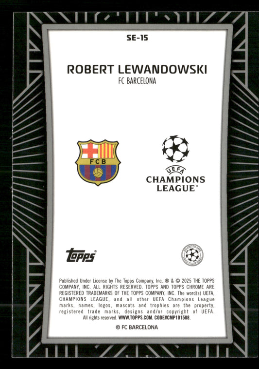 2024-25 Topps Chrome UEFA CC #SE-15 Robert Lewandowski Shadow Etch
