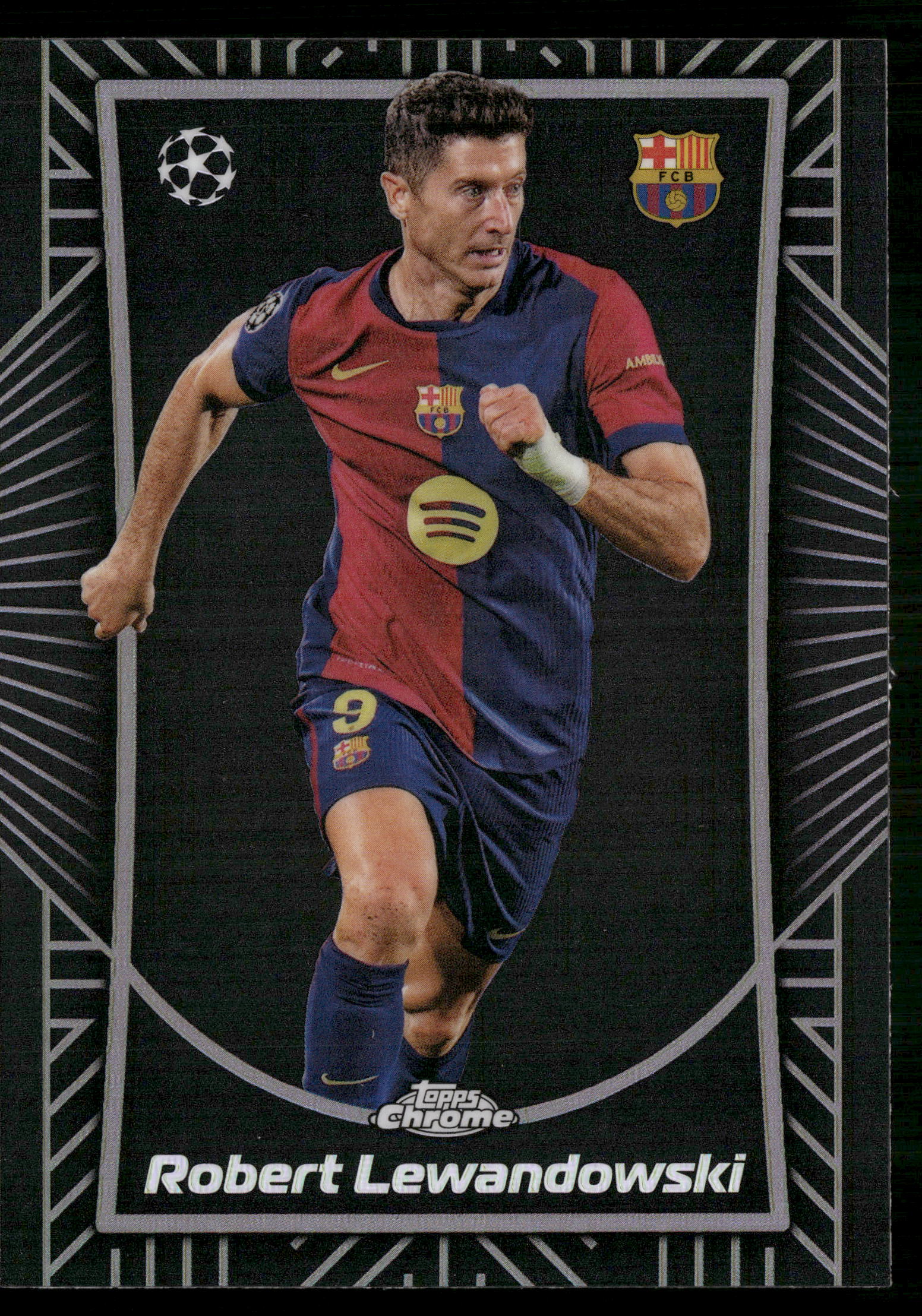 2024-25 Topps Chrome UEFA CC #SE-15 Robert Lewandowski Shadow Etch