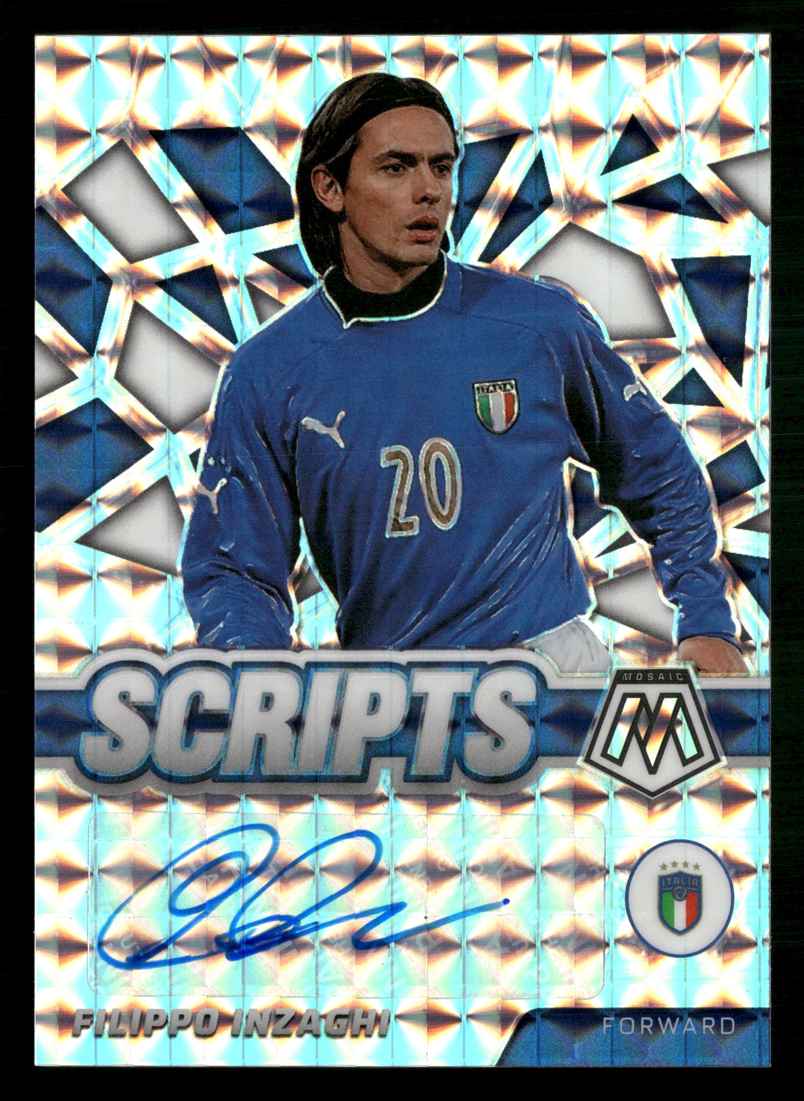 2021-22 Mosaic Road to FIFA World Cup #S-FI Filippo Inzaghi Scripts Mosaic