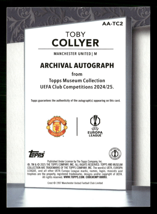 2024-25 Museum Collection UEFA CC #AA-TC2 Toby Collyer Archival Auto Gold #/50