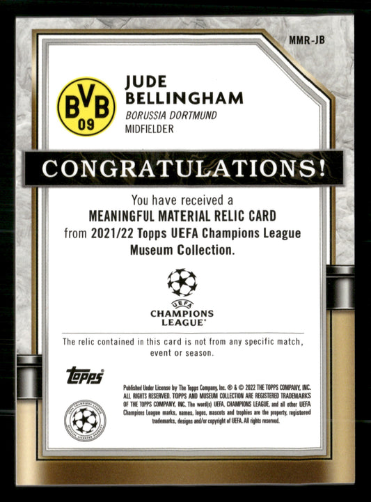 2021-22 Museum Collection UEFA CL Jude Bellingham Meaningful Material #/250