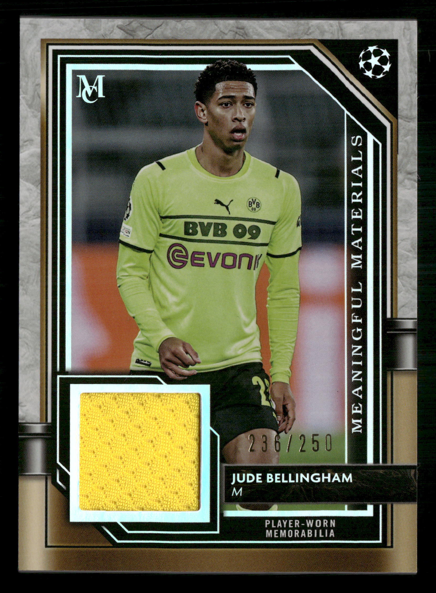 2021-22 Museum Collection UEFA CL Jude Bellingham Meaningful Material #/250