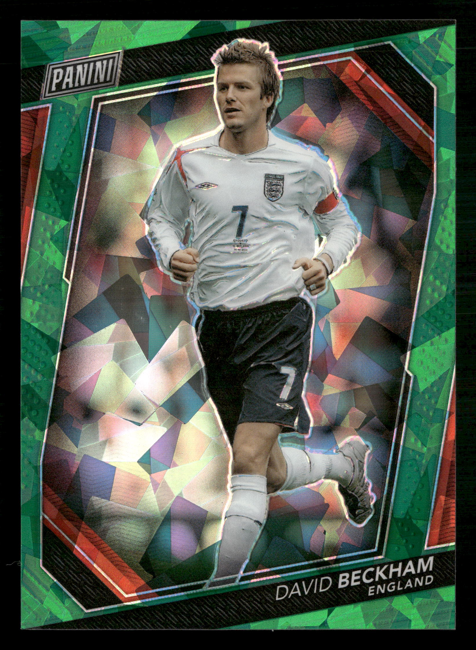 2023 Panini National VIP Party #73 David Beckham Green Sparkle #/99