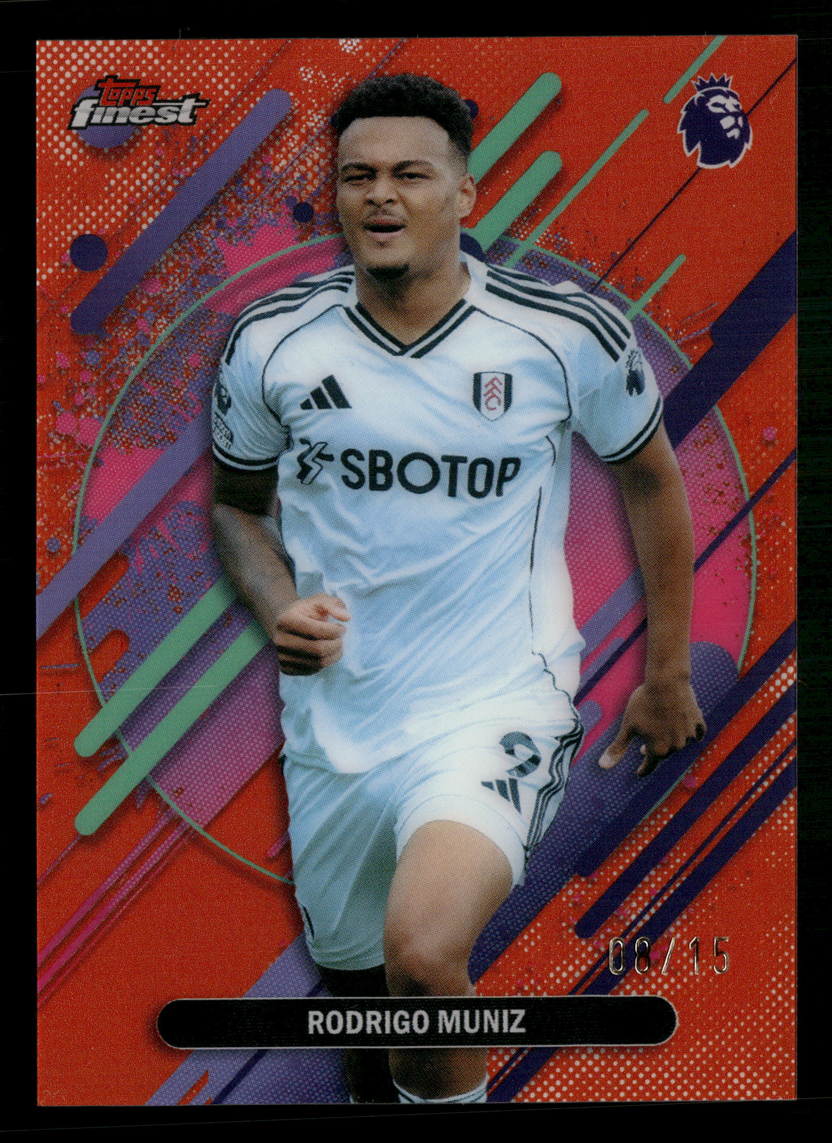 2025-26 Finest Premier League #251 Rodrigo Muniz Orange Refactors #/15