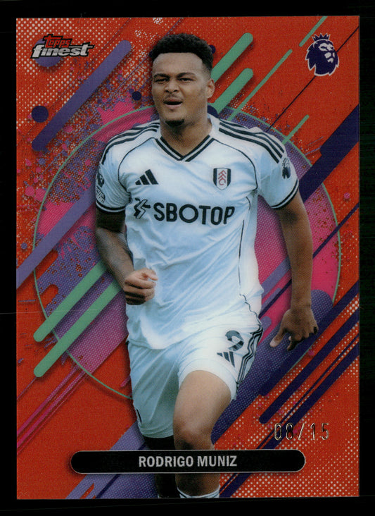 2025-26 Finest Premier League #251 Rodrigo Muniz Orange Refactors #/15