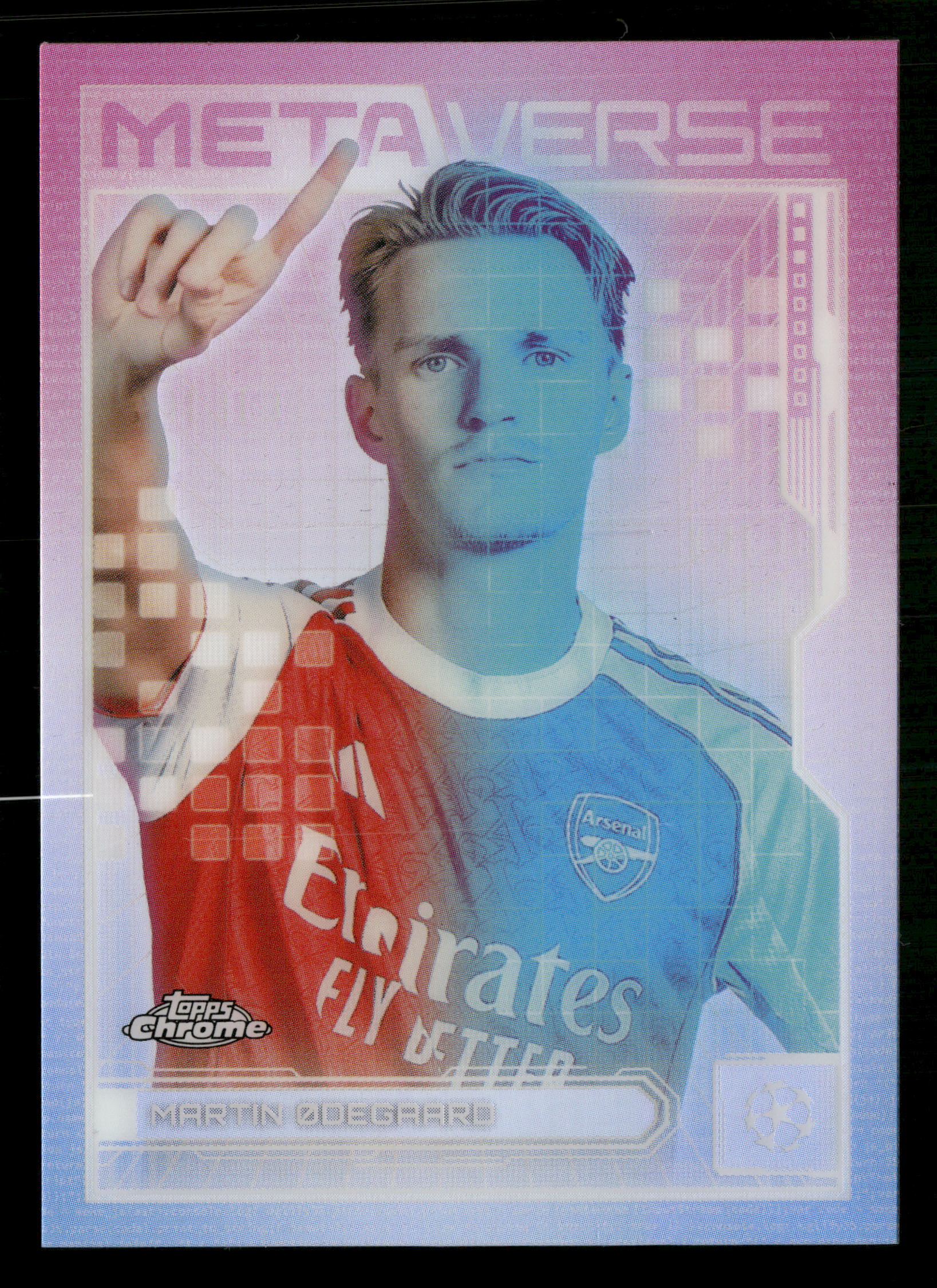 2025-26 Topps Chrome UEFA Club Competitions #MV-4 Martin Ødegaard Metaverse