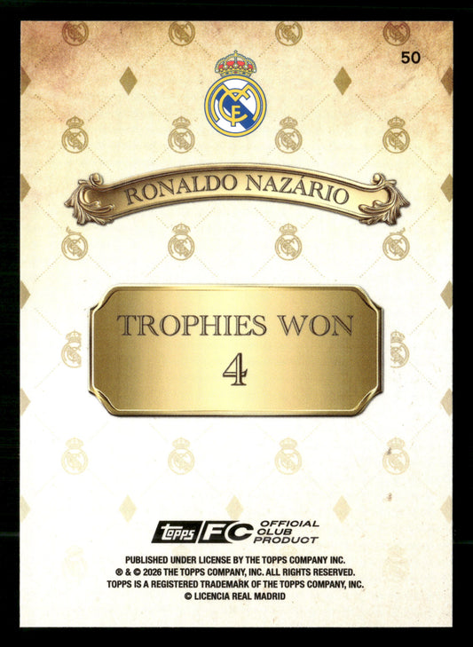 2025-26 Topps Real Madrid Team Set #50 Ronaldo Nazário Blue Icy Foil #/150