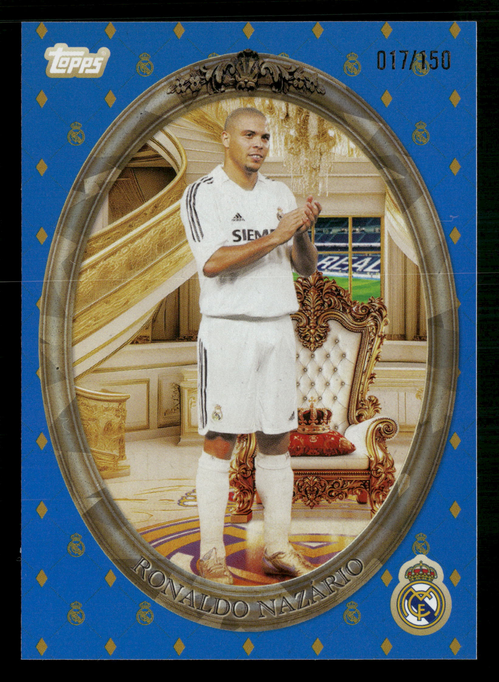 2025-26 Topps Real Madrid Team Set #50 Ronaldo Nazário Blue Icy Foil #/150