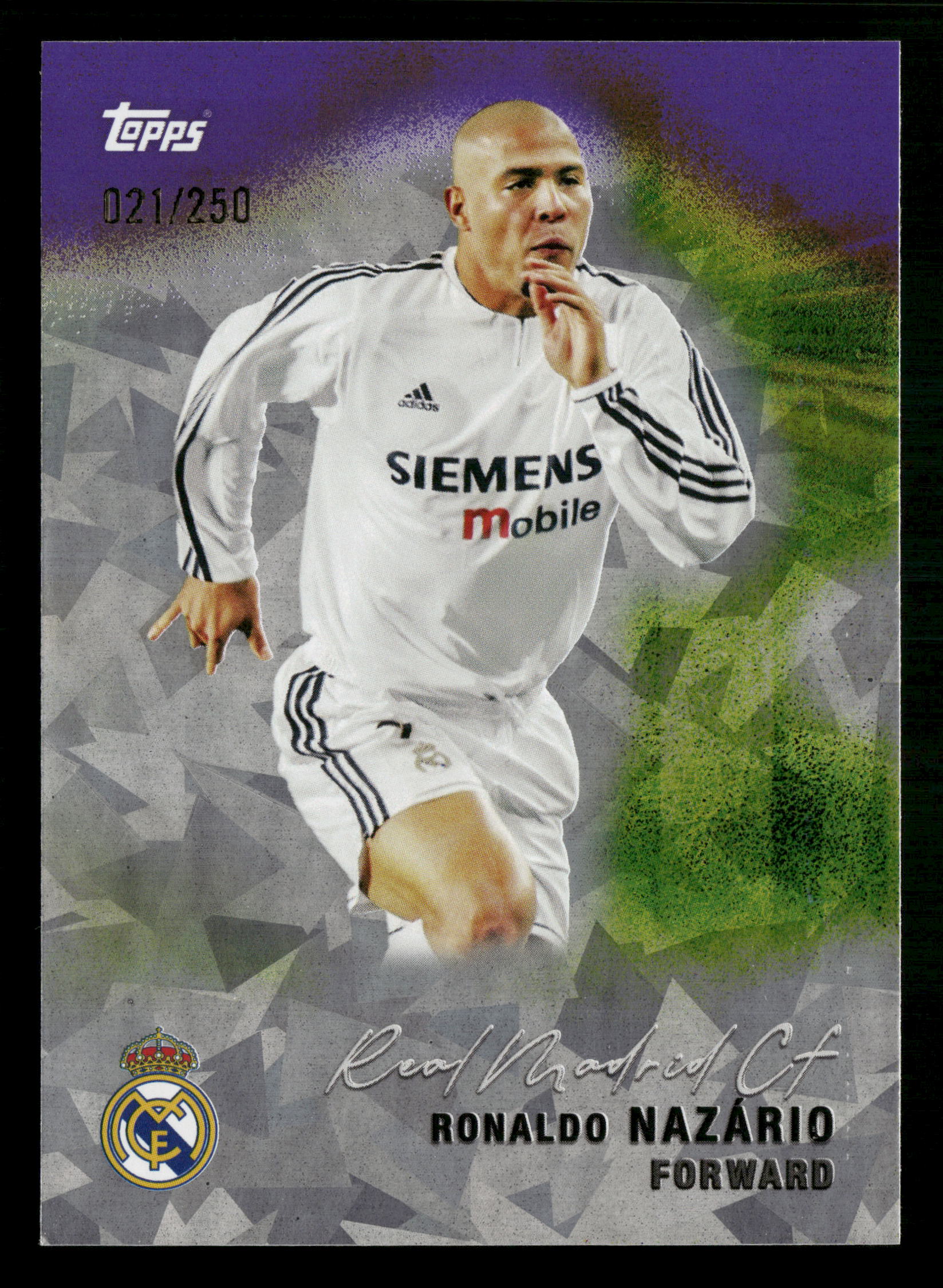 2025-26 Topps Real Madrid Team Set #30 Ronaldo Nazário Purple Icy Foil #/250