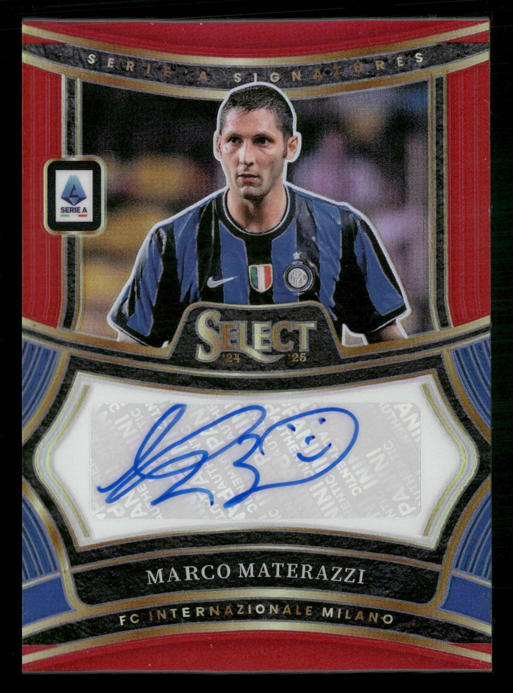 2024-25 Panini Select Serie A #SS-MM Marco Materazzi Signatures Red