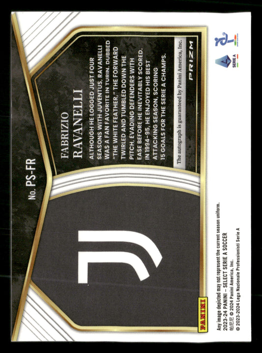 2023-24 Panini Select Serie A #PS-FR Fabrizio Ravanelli Pitchside Signatures