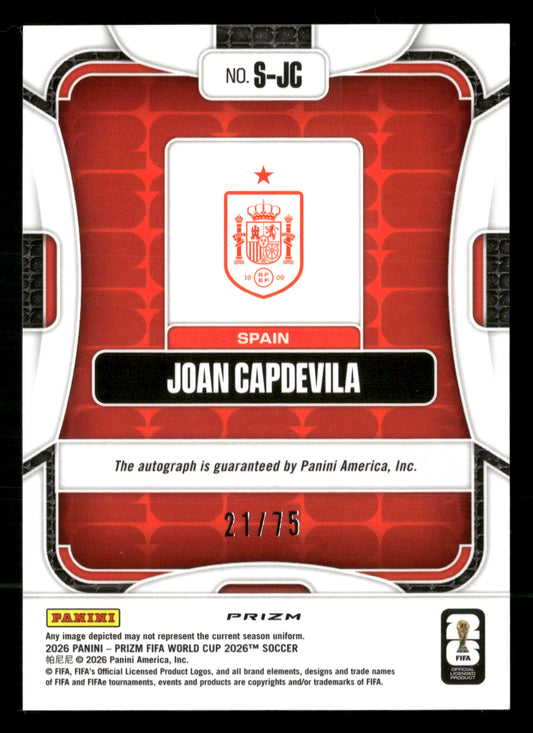 2026 Prizm FIFA World Cup #S-JC Joan Capdevila Auto Silver #/75
