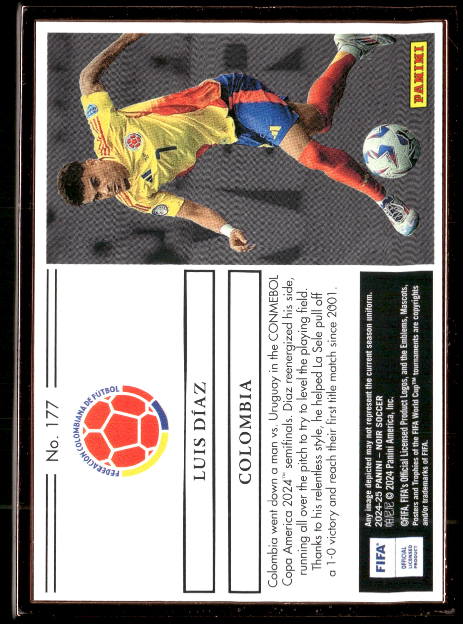 2024-25 Panini Noir #177 Luis Diaz Bronze Frame #/25