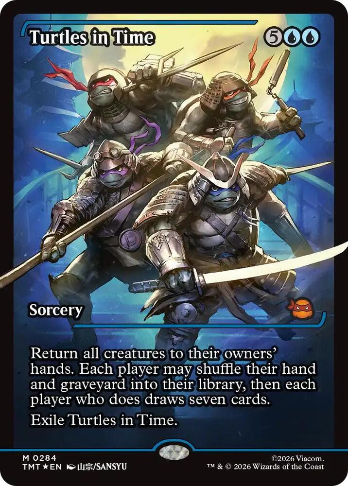 MTG Teenage Mutant Ninja Turtles 284 Turtles in Time (Showcase) M NM Foil