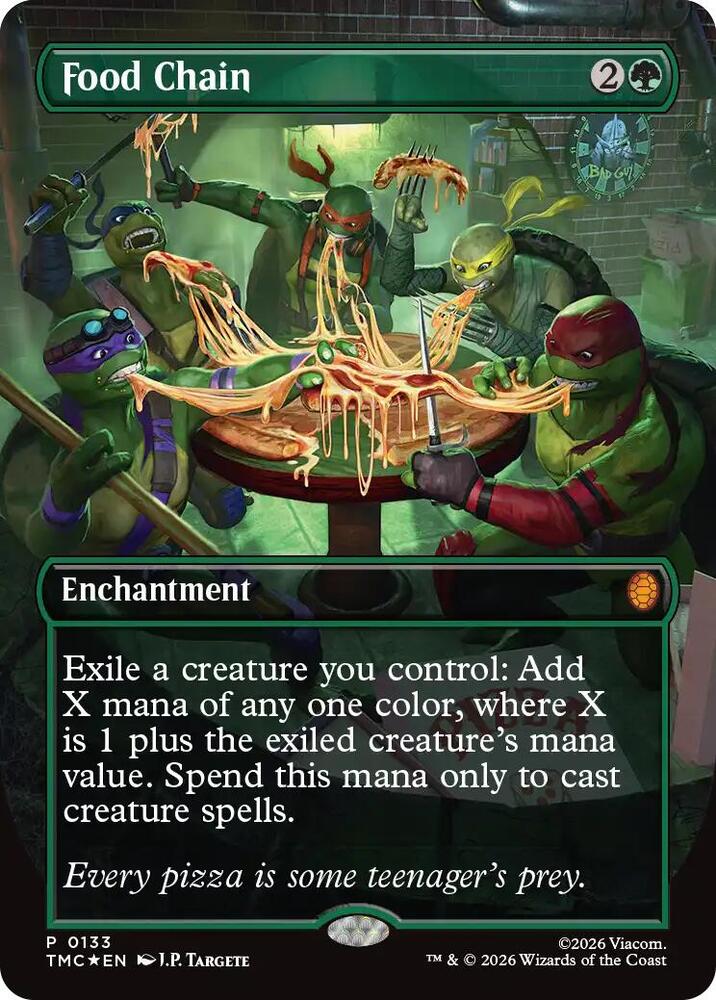 MTG Commander: Teenage Mutant Ninja Turtles 133 Food Chain (Borderless) P NM Foil