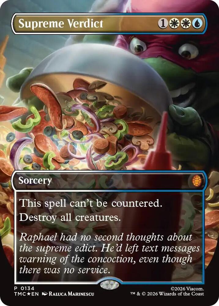 MTG Commander: Teenage Mutant Ninja Turtles 134 Supreme Verdict (Borderless) P NM Foil