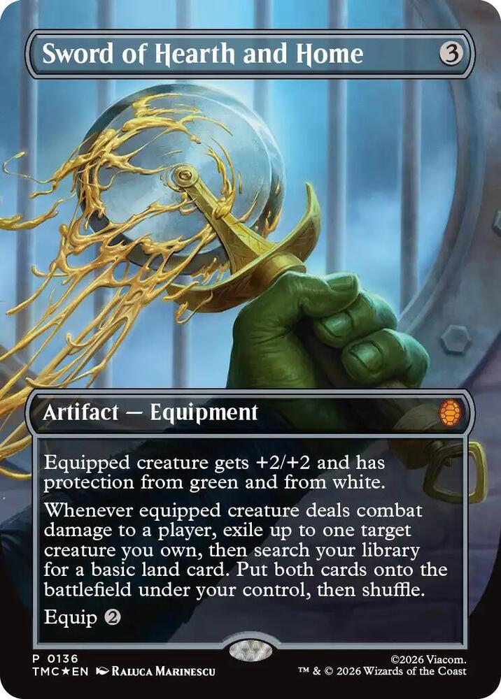 MTG Commander: Teenage Mutant Ninja Turtles 136 Sword of Hearth and Home (Borderless) P NM Foil