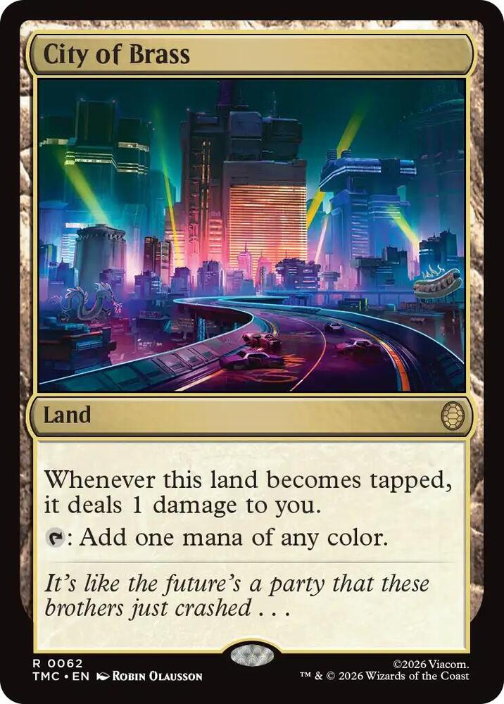 MTG Commander: Teenage Mutant Ninja Turtles 62 City of Brass R NM