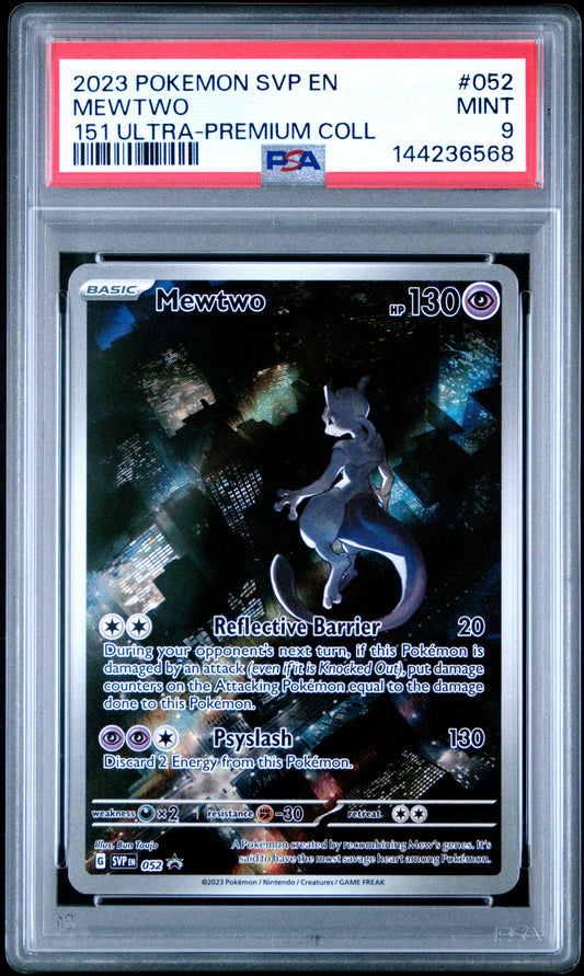 2023 Pokemon Svp Black Star Promo #052 Mewtwo 151 Ultra-Premium Coll PSA 9