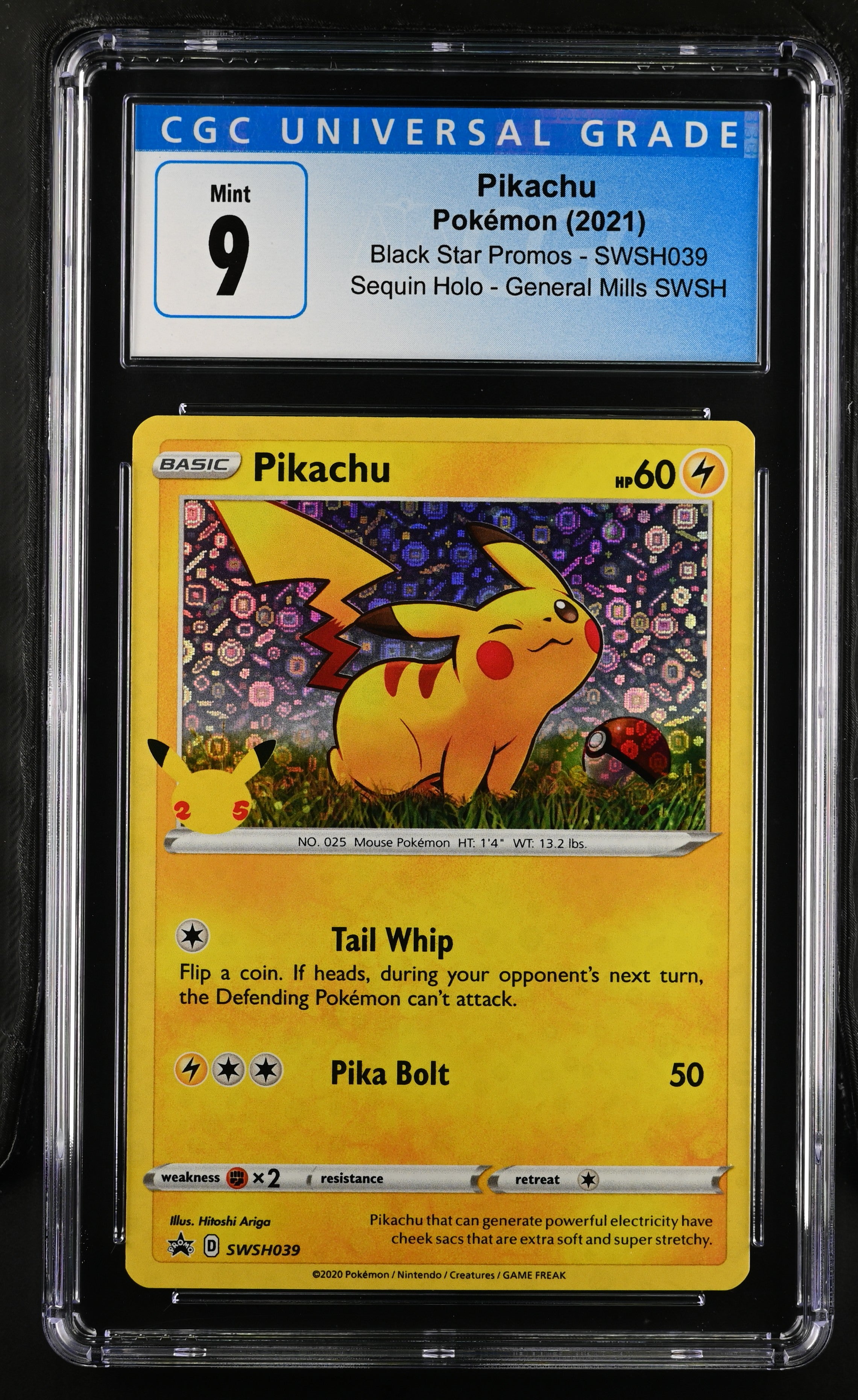 2021 Black Star Promos #SWSH039 Pikachu CGC 9