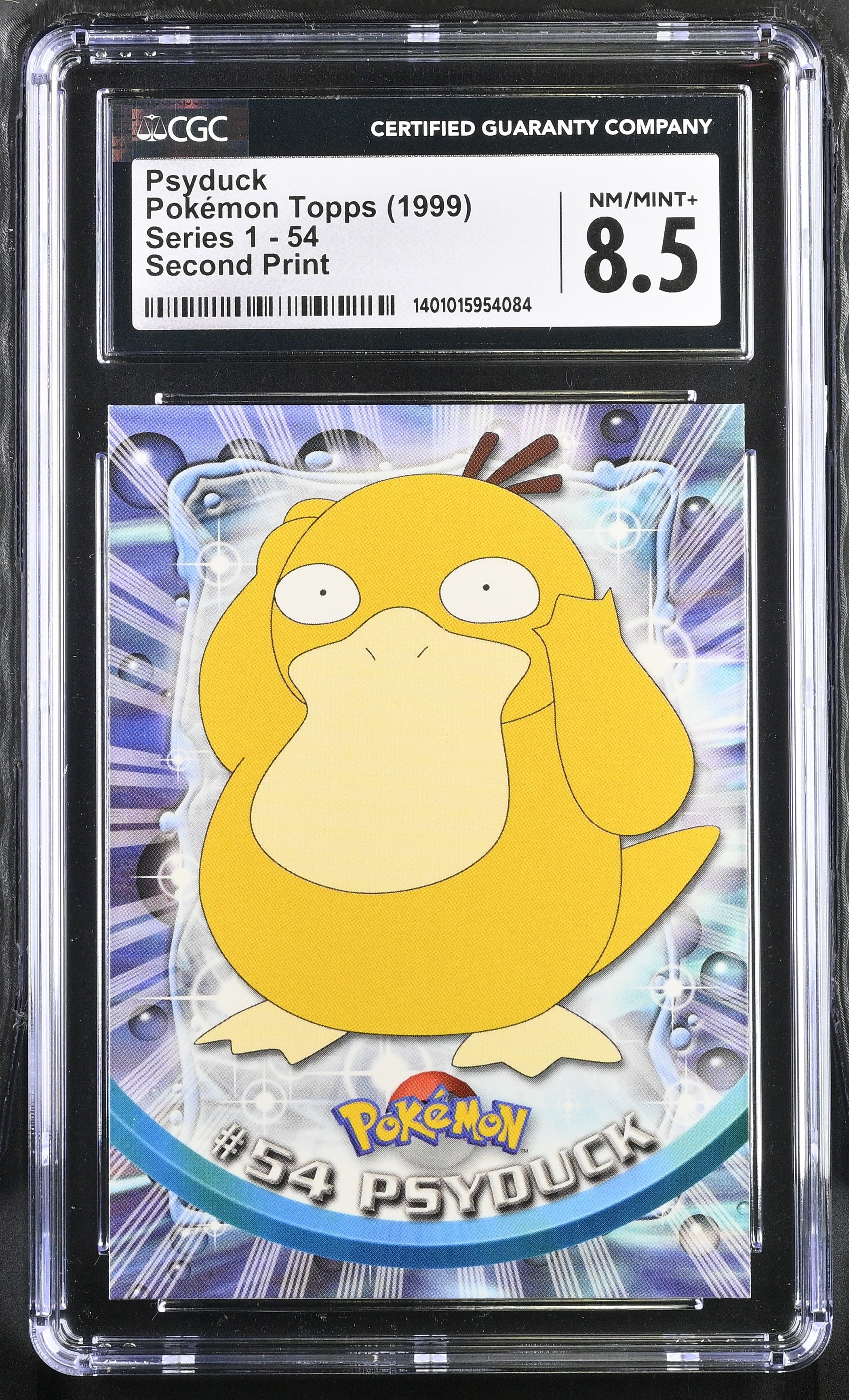 1999 Topps Pokemon Series 1 #54 Psyduck CGC 8.5