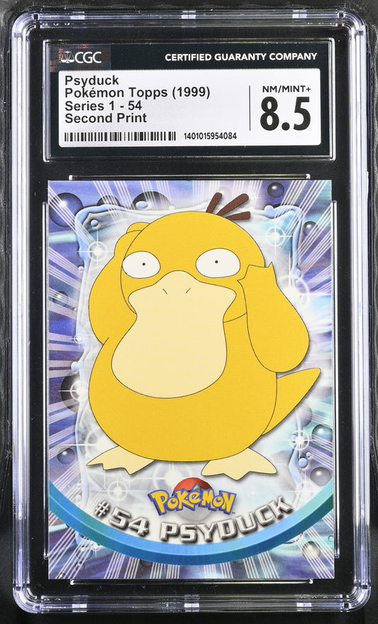 1999 Topps Pokemon Series 1 #54 Psyduck CGC 8.5