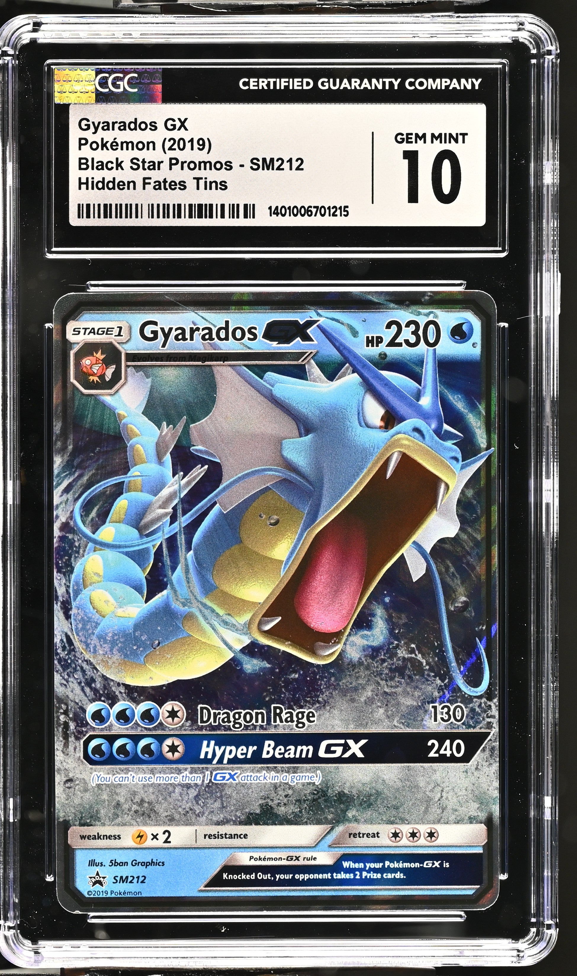 2019 Pokemon Black Star Promos #SM212 Gyarados GX CGC 10