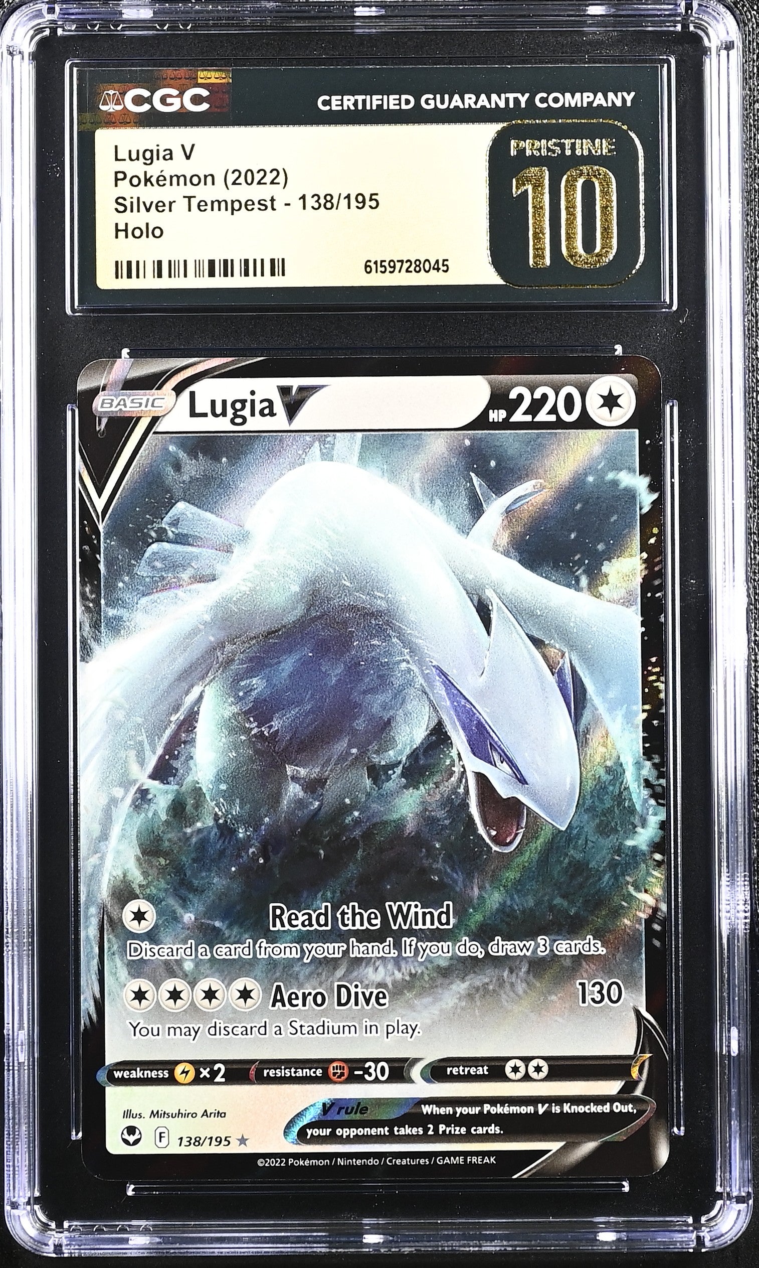 2022 Pokemon Silver Tempest #138/195 Lugia V CGC 10