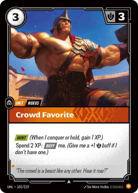 Riftbound TCG Unleashed #102/219 Crowd Favorite Uncommon
