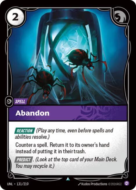 Riftbound TCG Unleashed #131/219 Abandon Uncommon Foil