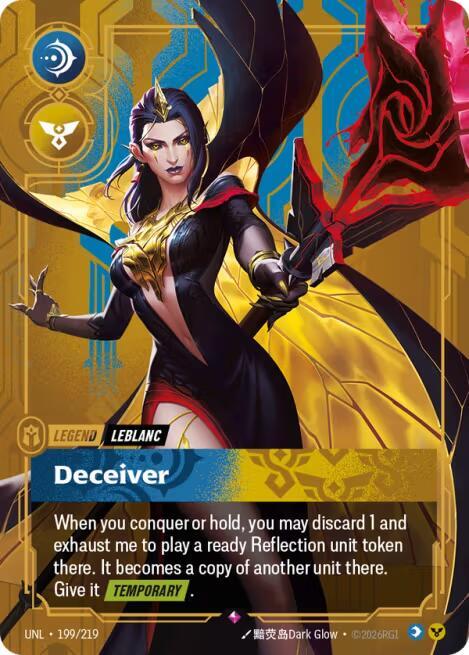 Riftbound TCG Unleashed #199/219 LeBlanc - Deceiver Rare