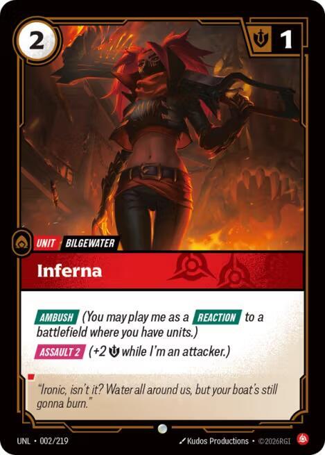 Riftbound TCG Unleashed #002/219 Inferna Common Foil