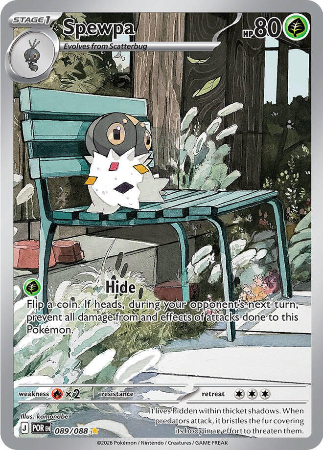 2026 Pokemon ME03: Perfect Order 089/088 Spewpa - Illustration Rare